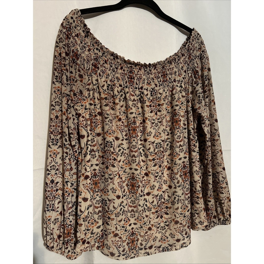 Daytrip Floral Boho Off-shoulder Blouse Womens Size XL